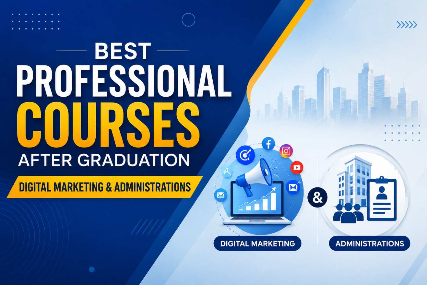 best digital marketing, hospital administration courses in Kottayam